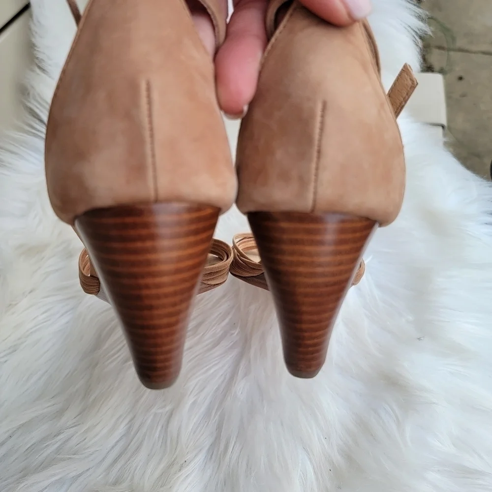 New Klub Nico Tan Strappy Wedge 10